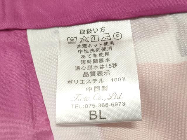 平和屋着物●小振袖 二尺袖 市松花唐草文 洗える着物 未使用 CABB0356gh