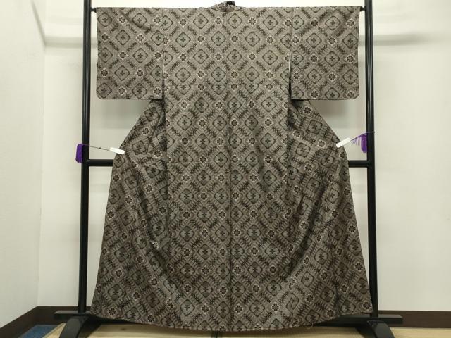 平和屋着物●本場大島紬 龍郷絣 正絹 逸品 未使用 CABB0390gh