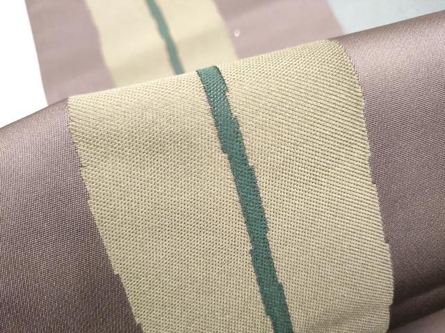 平和屋着物●六通柄袋帯 間道 正絹 逸品 CABB0409hy