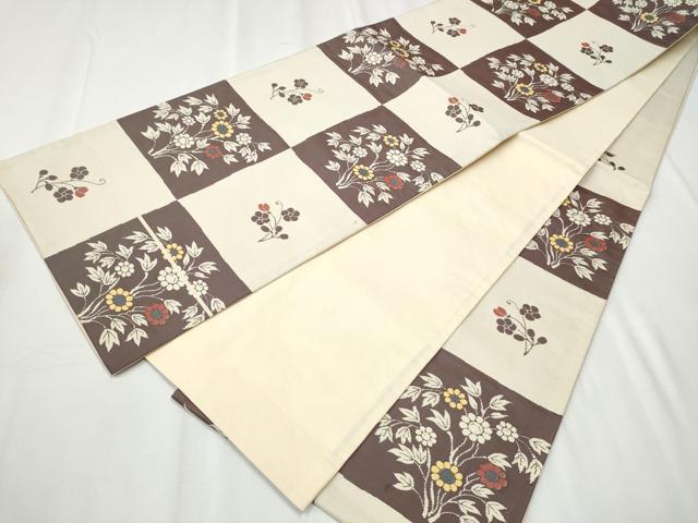 平和屋着物●六通柄袋帯 華乃木 正絹 逸品 CABB0665hy