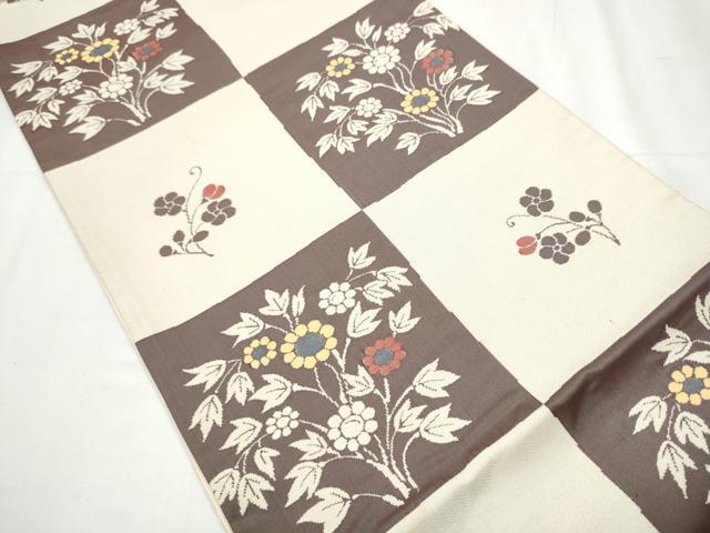 平和屋着物●六通柄袋帯 華乃木 正絹 逸品 CABB0665hy