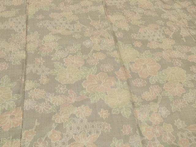 平和屋着物■上質な紬 亀甲草花文 正絹 逸品 CABB1290in