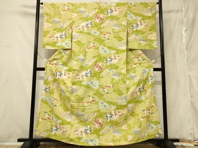 平和屋着物■上質な小紋 切嵌花文 正絹 逸品 CABB1335in