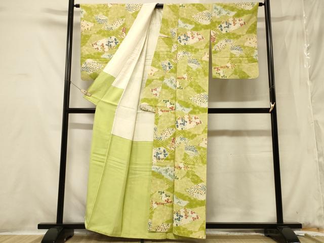 平和屋着物■上質な小紋 切嵌花文 正絹 逸品 CABB1335in