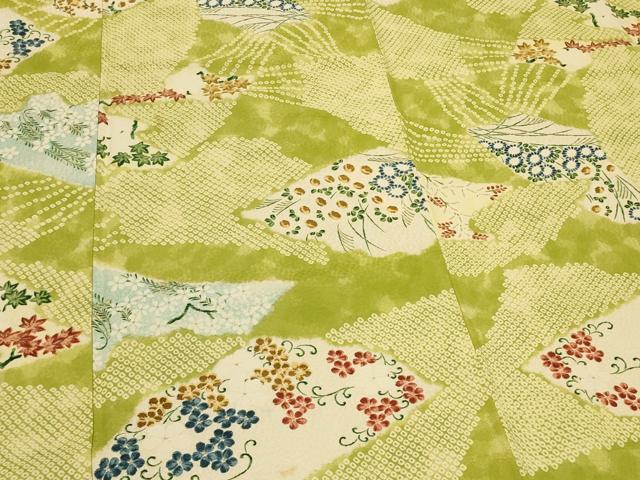 平和屋着物■上質な小紋 切嵌花文 正絹 逸品 CABB1335in