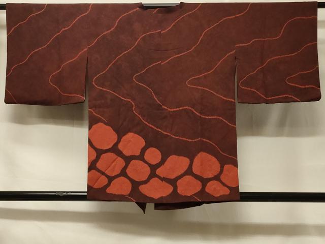 平和屋着物■道行コート 絞り 幾何学文様 正絹 逸品 CABB1531in