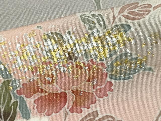 平和屋着物■訪問着 霞草花文 暈し染め 金銀彩 正絹 逸品 CABB1648ou