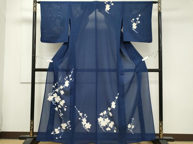 平和屋着物*夏物 訪問着 絽 枝花文 正絹 逸品 CABB1717ou