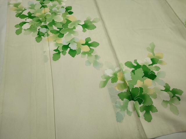 平和屋着物*夏物 訪問着 絽 草葉文 暈し染め 正絹 逸品 CABB1729ou