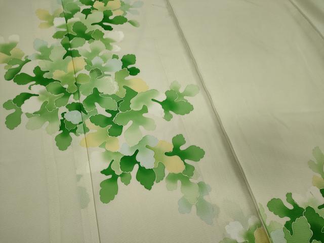 平和屋着物*夏物 訪問着 絽 草葉文 暈し染め 正絹 逸品 CABB1729ou