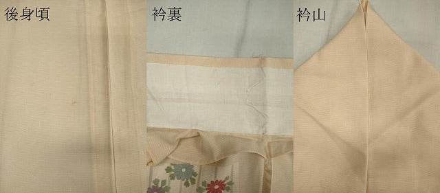 平和屋着物*夏物 訪問着 絽 刺繍 草花文 銀彩 正絹 逸品 CABB1731ou