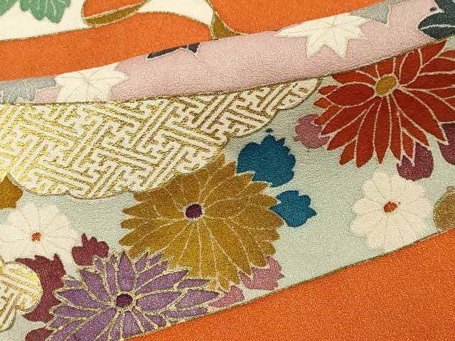平和屋着物■訪問着 吉祥花文 金彩 正絹 逸品 CABB1760ou
