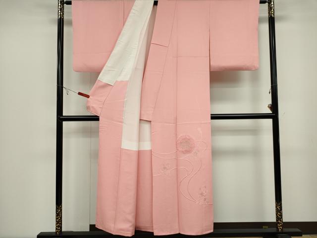 平和屋着物■豪華色留袖 刺繍 鏡裏花文 金糸 正絹 逸品 CABB1780ou