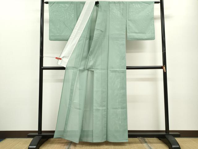 平和屋着物*夏物 色無地 絽 薄青色 洗える着物 CABB2120ze