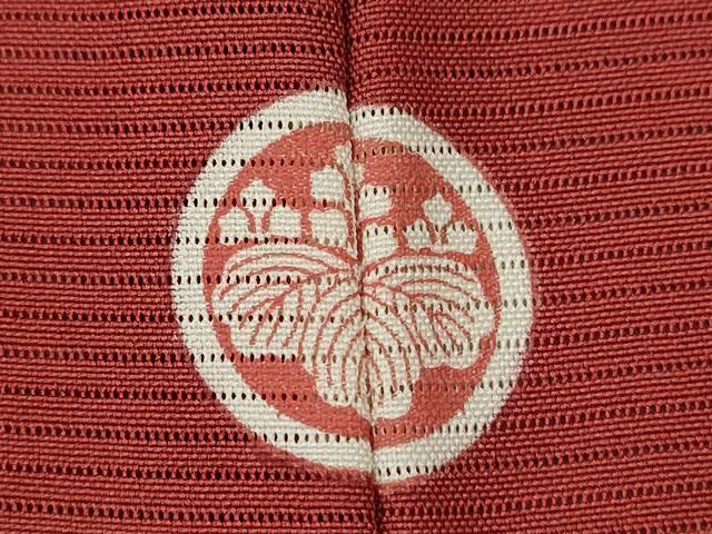 平和屋着物*夏物 色無地 絽 赤紅色 正絹 逸品 CABB2235ze