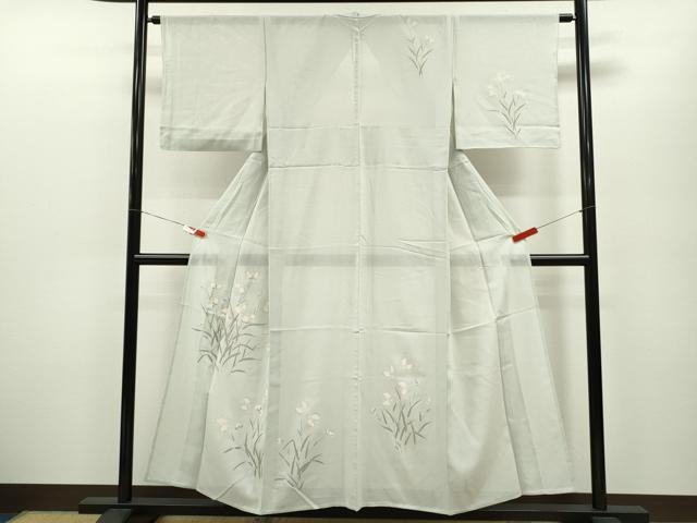 平和屋着物＊夏物　訪問着　絽　鷺草　銀彩　正絹　逸品　CABB2257ze 平和屋着物＊夏物 訪問着 絽 鷺草 銀彩 正絹 逸品 CABB2257ze 平和