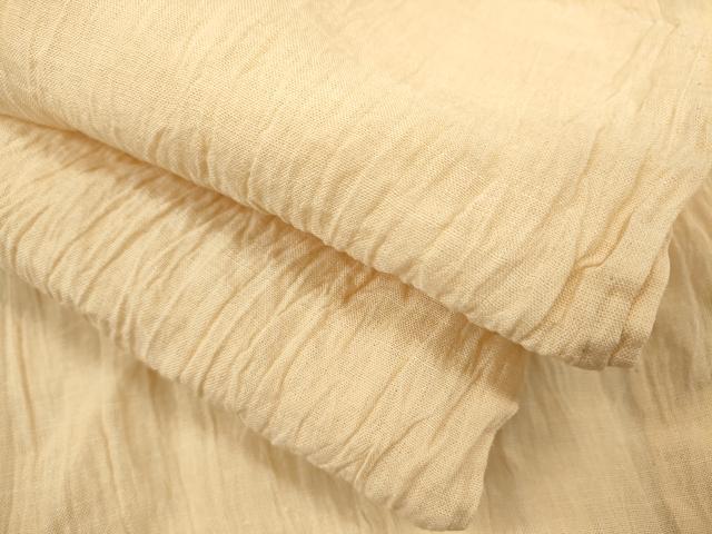 平和屋着物＊夏物 小千谷ちぢみ 色無地 雄黄色 麻 逸品 CABB2258ze