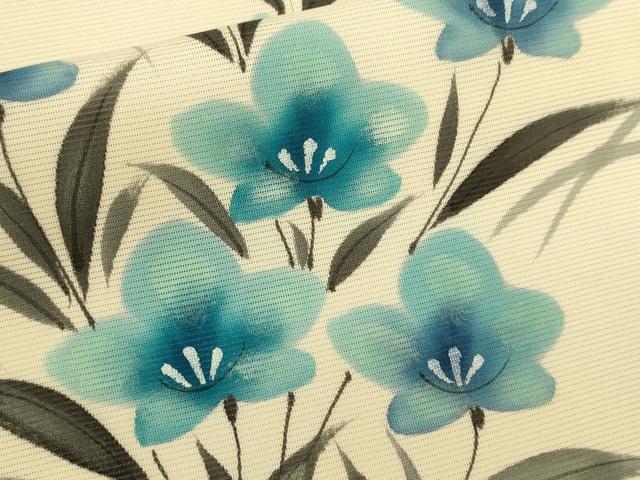 平和屋着物*夏物 訪問着 絽 手描き 草花文 正絹 逸品 CABB2265ze