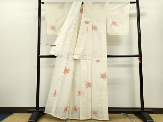 平和屋着物*夏物 訪問着 絽 楓文 正絹 逸品 未使用 CABB2269ze