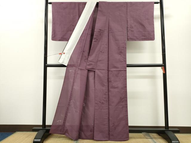 平和屋着物*夏物 色無地 草花紋紗 二藍色 正絹 逸品 未使用 CABB2277ze