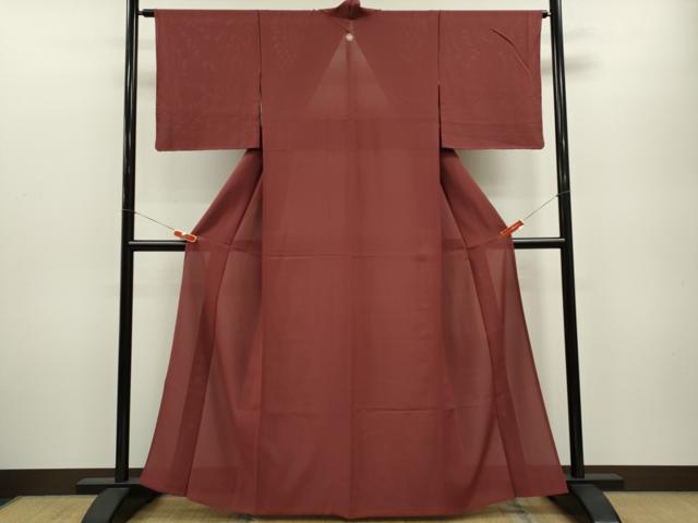 平和屋着物*夏物 色無地 絽 蘇芳色 正絹 逸品 未使用 CABB2294ze