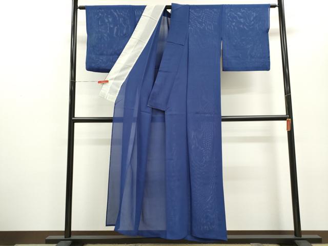 平和屋着物*夏物 色無地 絽 瑠璃紺色 正絹 逸品 CABB2299ze
