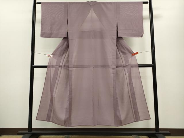 平和屋着物*夏物 色無地 変わり絽 薄葡萄色 正絹 逸品 未使用 CABB2306ze