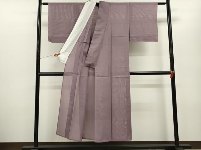 平和屋着物*夏物 色無地 変わり絽 薄葡萄色 正絹 逸品 未使用 CABB2306ze