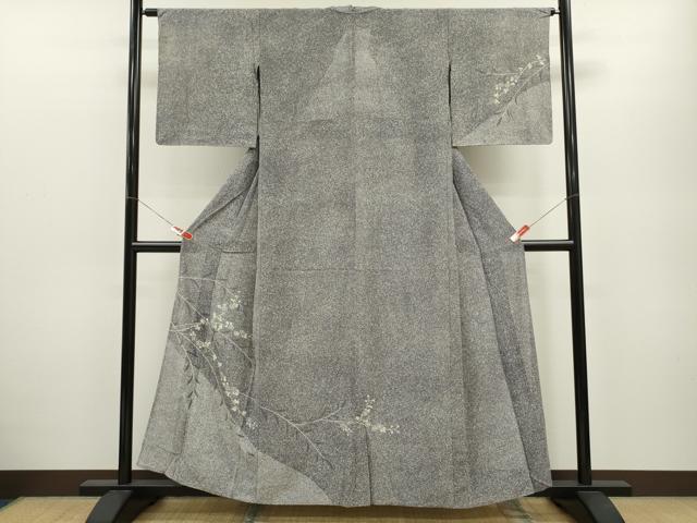 平和屋着物*夏物 訪問着 絽 枝花文 たたき染め 正絹 逸品 CABB2320ze