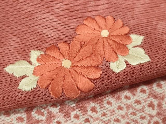 平和屋着物*夏物 訪問着 絽 絞り 刺繍 仕覆草花文 正絹 逸品 CABB2321ze
