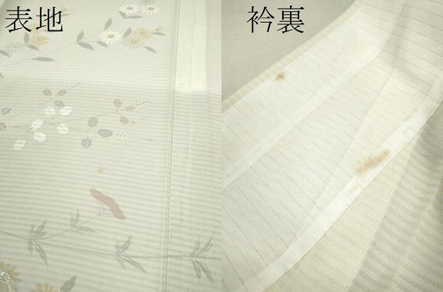 平和屋着物*夏物 訪問着 紗 流水枝花文 暈し染め 正絹 逸品 CABB2326ze