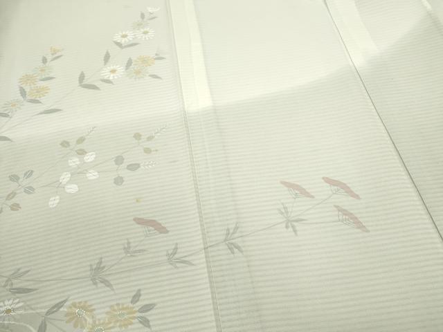 平和屋着物*夏物 訪問着 紗 流水枝花文 暈し染め 正絹 逸品 CABB2326ze