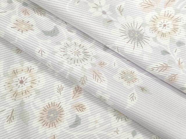 平和屋着物*夏物 小紋 絽 花唐草文 やまと謹製 洗える着物 CABB2348ze