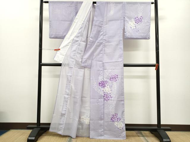 平和屋着物*夏物 訪問着 絽 草花文 洗える着物 CABB2350ze
