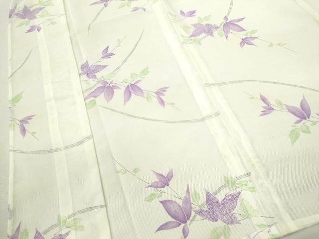 平和屋着物*夏物 小紋 絽 枝花文 暈し染め 洗える着物 未使用 CABB2351ze