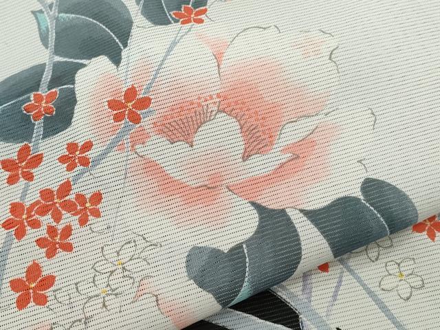 平和屋着物*夏物 訪問着 絽 枝花文 洗える着物 CABB2373ze
