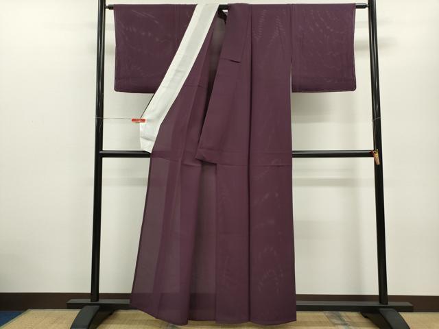 平和屋着物*夏物 色無地 烏羽色 正絹 逸品 未使用 CABB2385ze