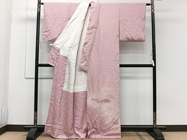 平和屋着物■色留訪問着 刺繍 檜扇花文 暈し染め 正絹 逸品 CABB2509xi
