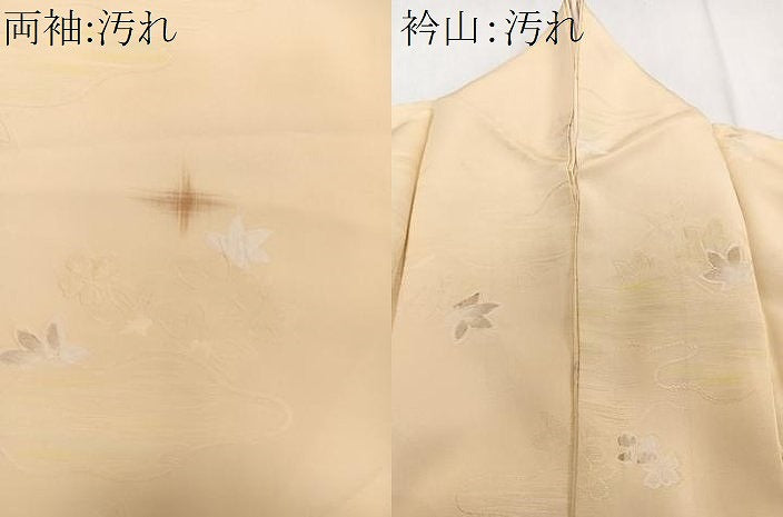 平和屋着物■上質な小紋 地紋お越し 舞花文 正絹 逸品 CABB2588xi