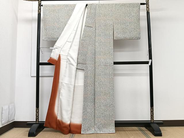 平和屋着物■上質な小紋 抽象花文 正絹 逸品 CABB2611xi