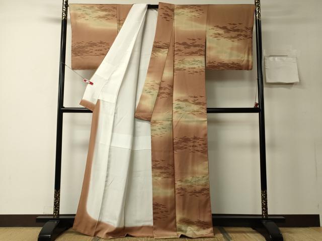 平和屋着物■上質な小紋 霞文 暈し染め 正絹 逸品 未使用 CABB3211oy