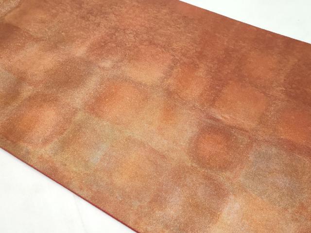 平和屋着物◎六通柄袋帯 霞文 陶漆箔 引箔 正絹 逸品 CABB3649fb