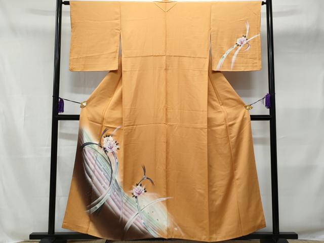 平和屋着物■訪問着 草花文 暈し染め 銀彩 正絹 逸品 CABB3894fb