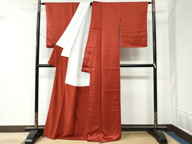 平和屋着物●上質な色無地 深緋色 正絹 逸品 未使用 CABB4018yc