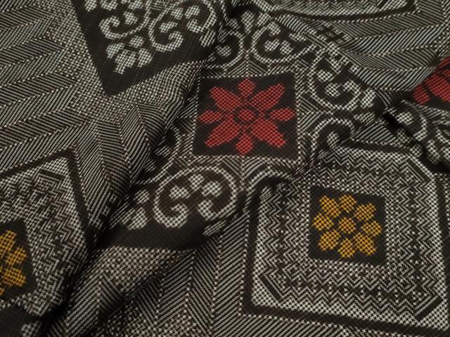 平和屋着物●本場大島紬　龍郷絣　正絹　逸品　未使用　CABB4076yc 平和屋着物○本場大島紬 龍郷絣 正絹 逸品 未使用 CABB4076yc