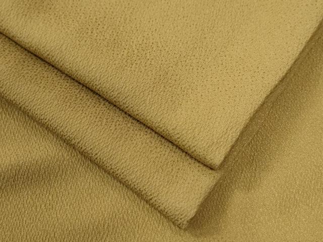 平和屋着物●上質な色無地　吉祥地紋　黄橡色　正絹　逸品　CABB4082yc 平和屋着物○上質な色無地 吉祥地紋 黄橡色 正絹 逸品 CABB4082yc