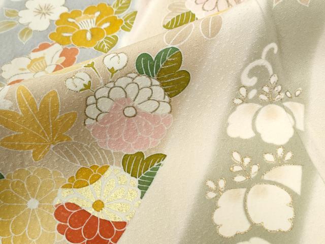 平和屋着物●創業460年・千總 訪問着 駒刺繍 鬘帯吉祥草花文 暈し染め 金彩 ますいわ屋扱い ロング丈 正絹 逸品 CABB4083yc