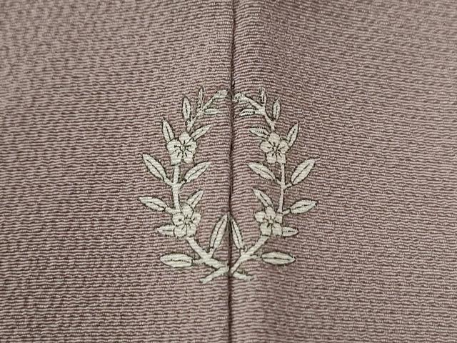 平和屋着物●訪問着 作家物 手描き 更紗枝花文 暈し染め 鬼しぼ縮緬 正絹 逸品 未使用 CABB4114yc