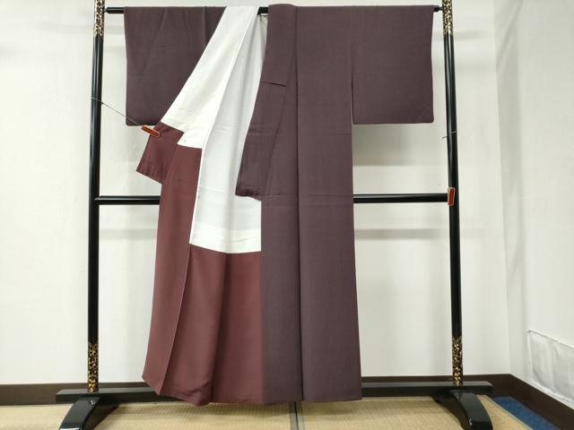 平和屋着物●伝統工芸師 服部光擴 江戸小紋 角通し まるやま扱い 反端付き 正絹 逸品 CABB4157yc