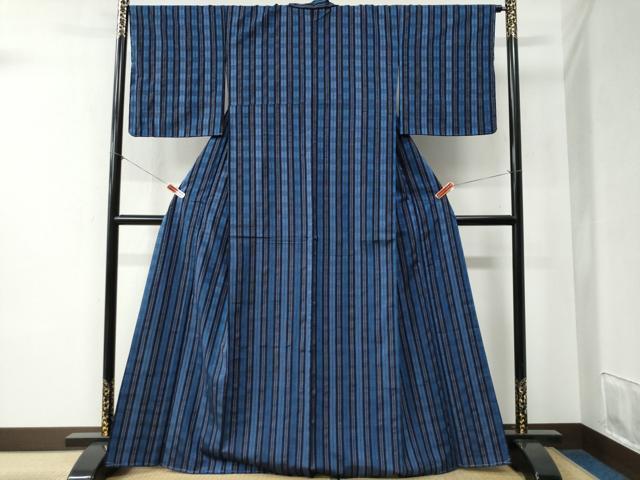 平和屋着物●上質な紬 間道 正絹 逸品 未使用 CABB4225yc
